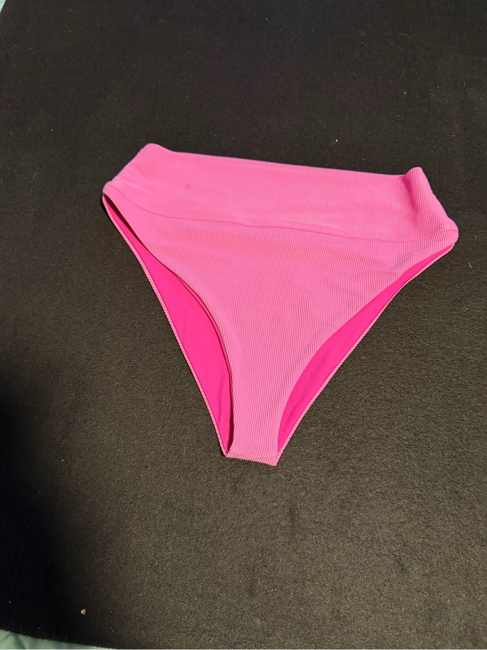 Beach Riot Ribbed High-Waist Bikini Bottoms - Hot Pink